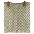 Gucci Vintage Sherry Line Beige GG Supreme Canvas Shoulder Bag — view 2