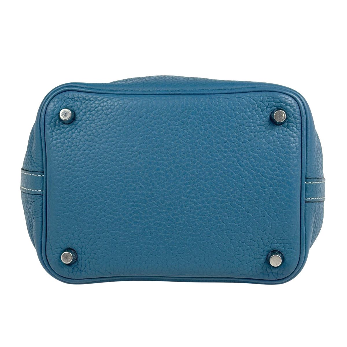 Hermes Picotin Lock PM Minibag Handbag Togo Blue — view 5
