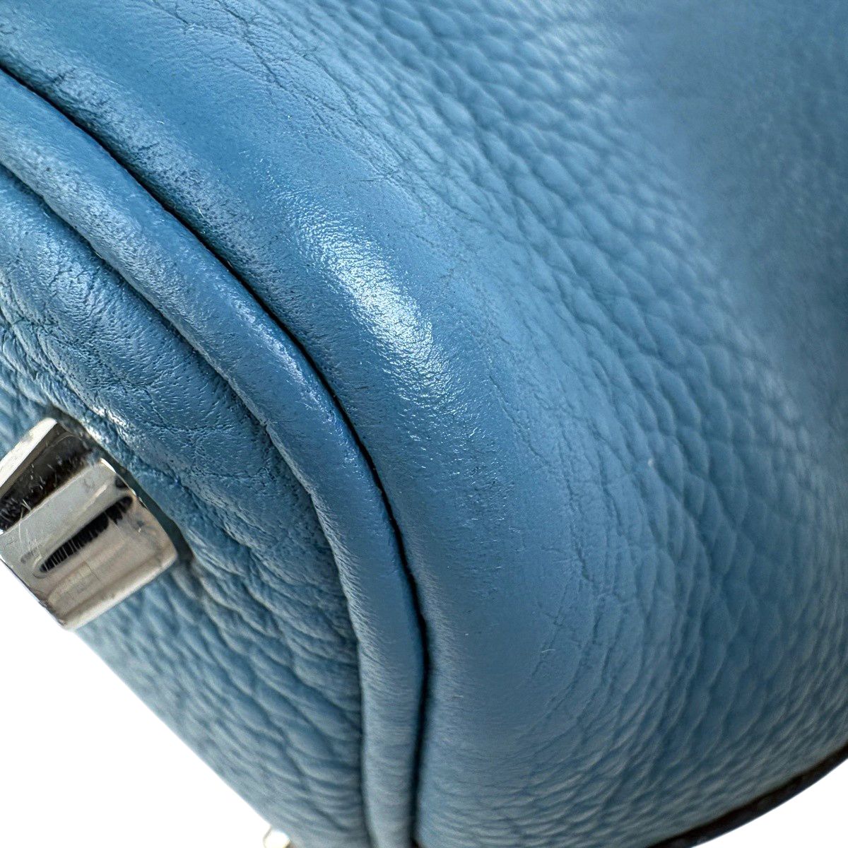 Hermes Picotin Lock PM Minibag Handbag Togo Blue — view 6
