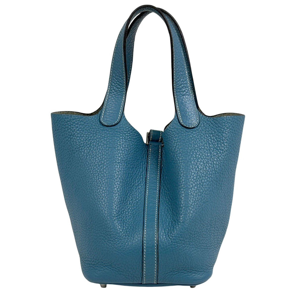 Hermes Picotin Lock PM Minibag Handbag Togo Blue — view 3