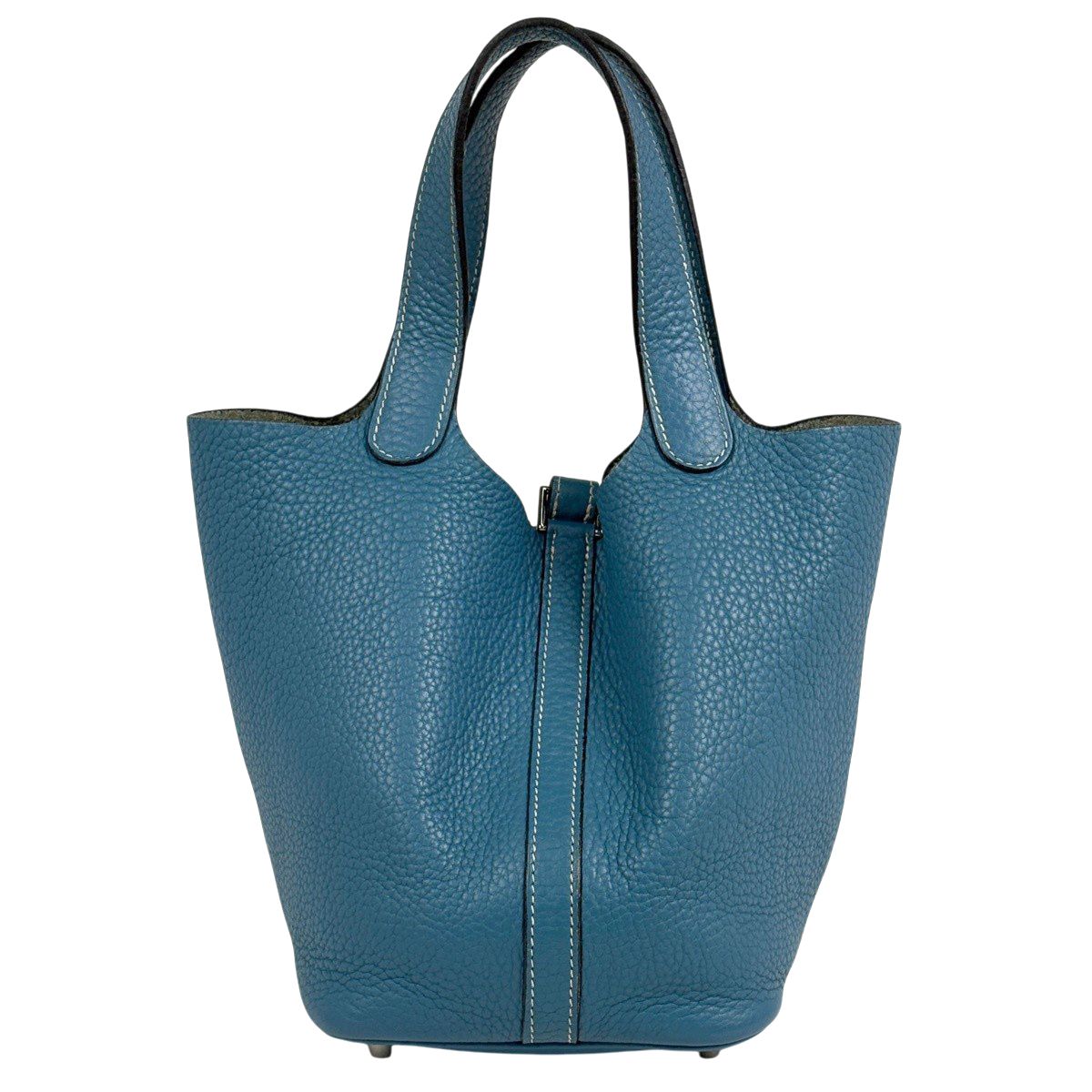 Hermes Picotin Lock PM Minibag Handbag Togo Blue — view 3