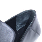 Louis Vuitton Logo Belt Leather Loafers Slip on Shoes Black — view 6