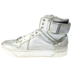 Gucci Logo Embroidery Metallic Cles Lace Up Belt Sneaker