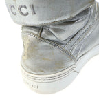 Gucci Logo Embroidery Metallic Cles Lace Up Belt Sneaker — view 6