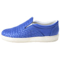 Bottega Veneta Intrecciato Leather Sneakers Slip Ons Blue