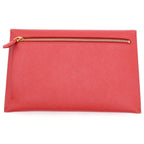 Prada Letter Clutch Back Second Fourco Red Leather Gold — view 2