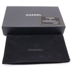 Chanel Quilted Zip Around Wallet Card Case Black Caviar Leather Silver — view 6