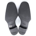 Prada Square Toe Rubber Sole Leather Derby Shoes Black — view 5