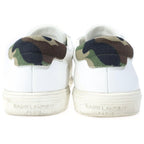 Saint Laurent Paris Camouflage Lace Low Cut Sneakers White Khaki — view 3