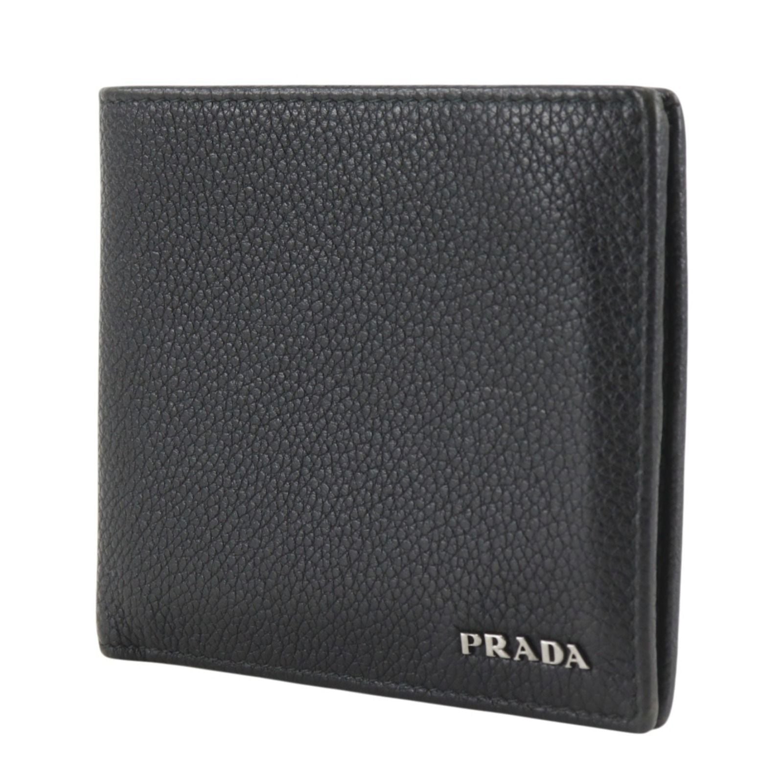 Prada 2 Leather Nero Black Wallet — view 2