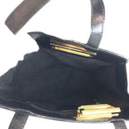 Gucci Black Gold Suede 007 Tote — view 8