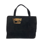 Gucci Black Gold Suede 007 Tote