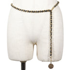 Chanel Che CC Logo Vintage Leather Black LadyBelt Belt — view 2