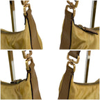 Prada Triangle Logo Shoulder Bag Bo Beige Brown — view 6