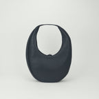 Hermes Folies Tote Shoulder Bag Courchevel Blue Indigo Navy Gold Round — view 3