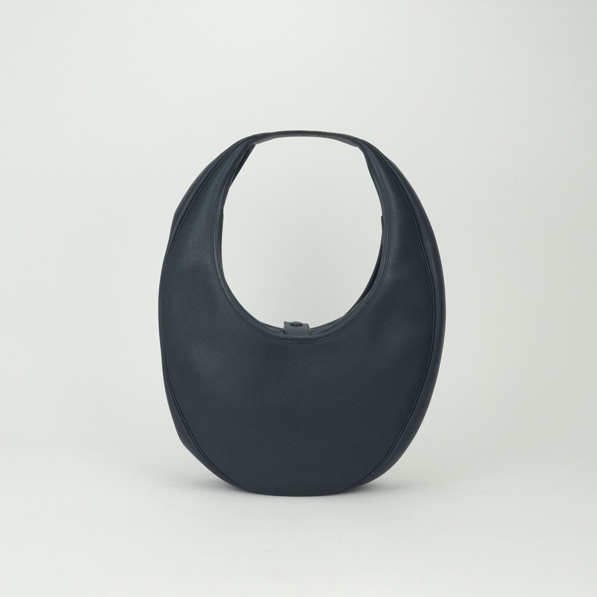 Hermes Folies Tote Shoulder Bag Courchevel Blue Indigo Navy Gold Round