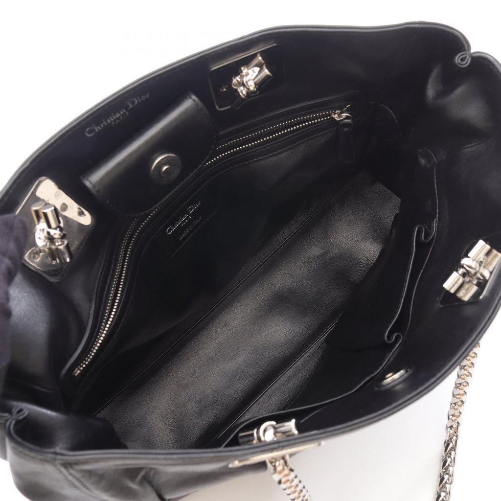 Dior Dio Tote Black Leather Granville Che — view 3