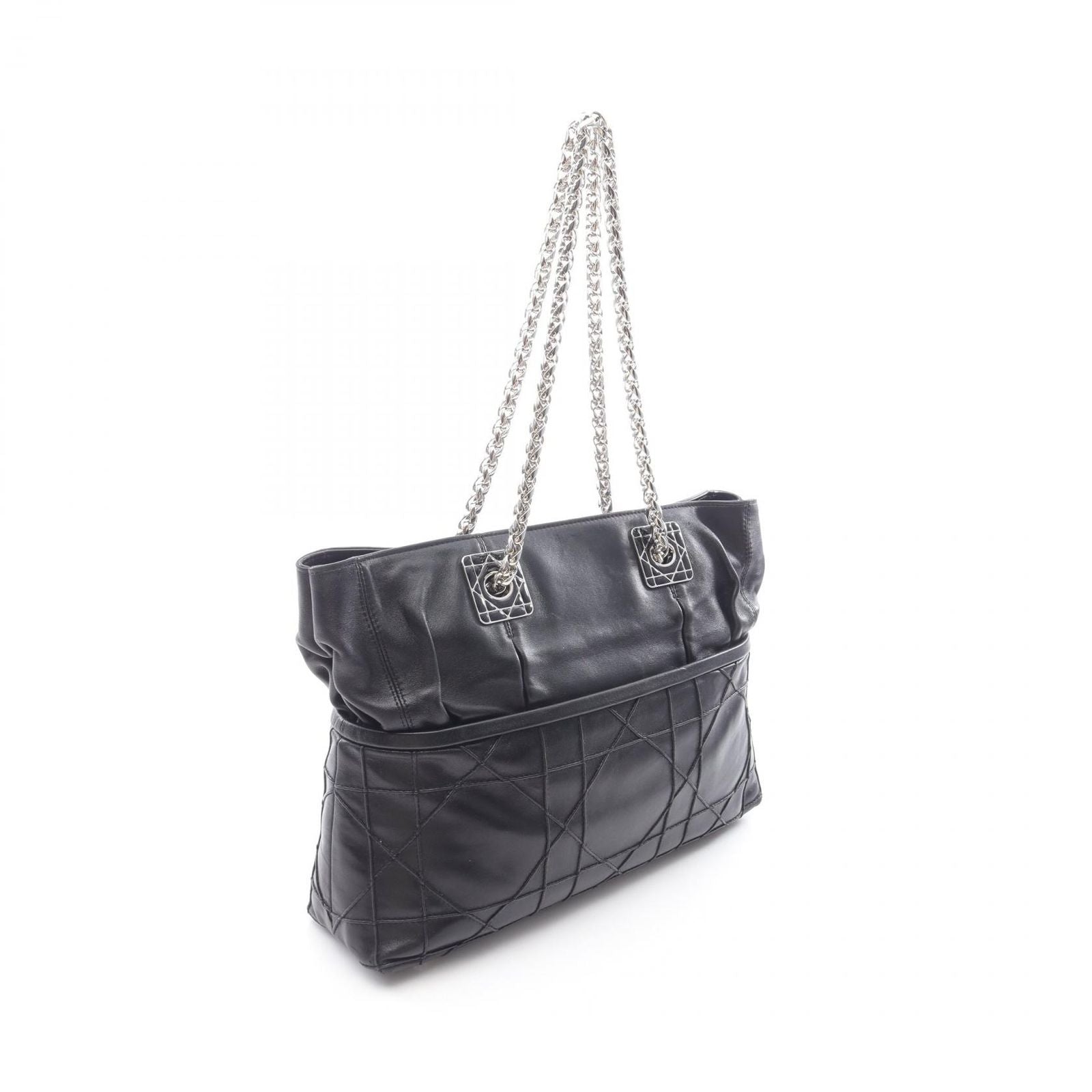 Dior Dio Tote Black Leather Granville Che — view 2