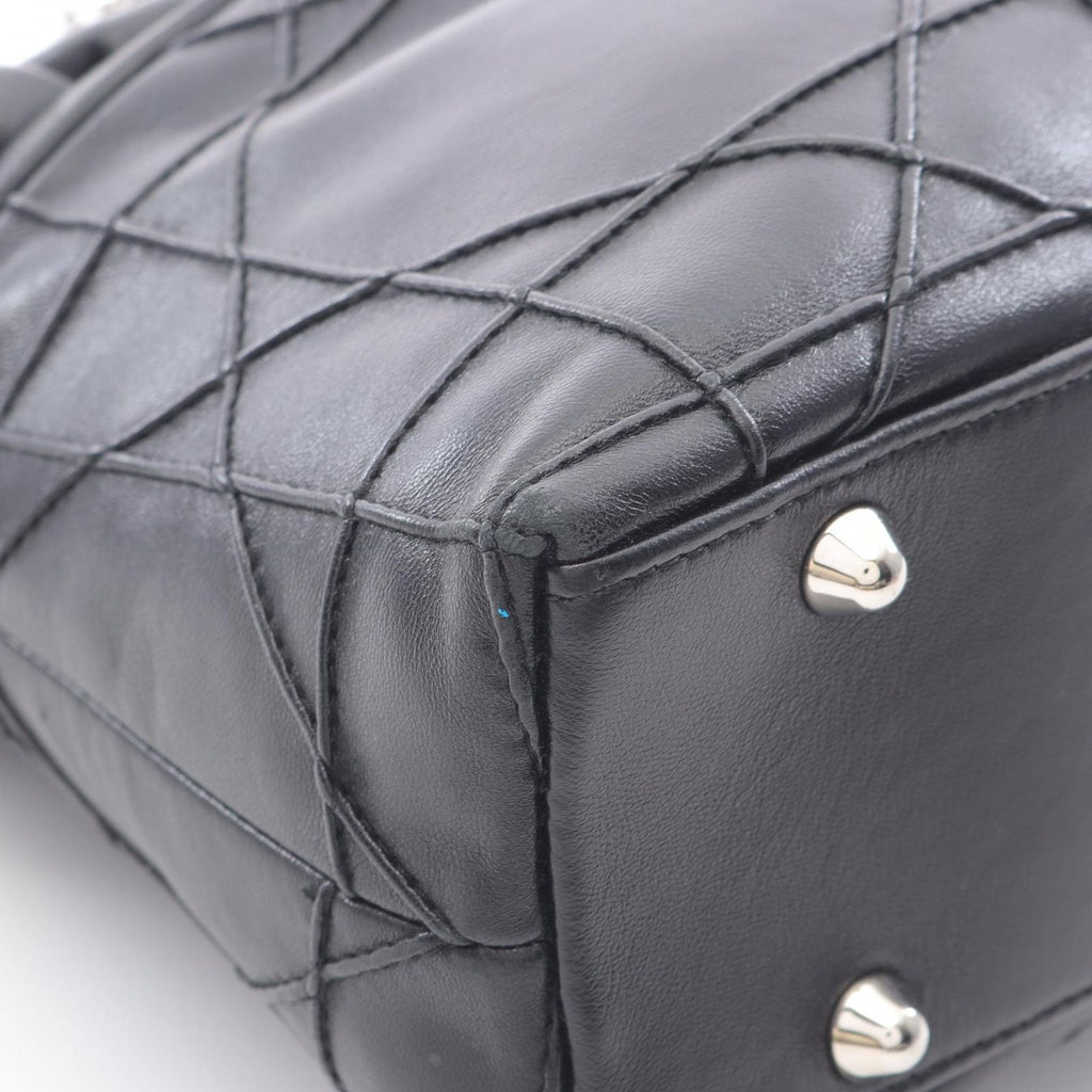 Dior Dio Tote Black Leather Granville Che — view 9