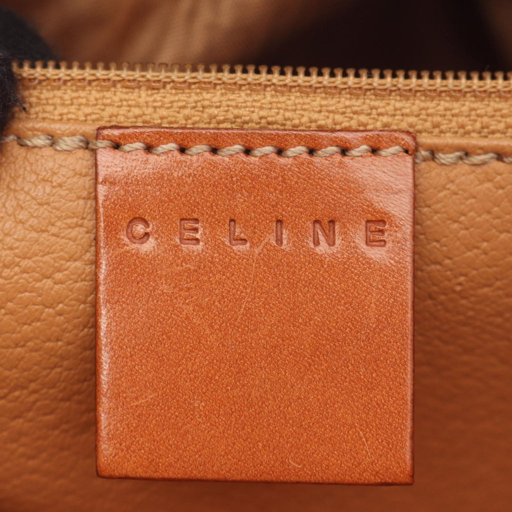Celine Seri Handbag Brown Canvas Leather — view 4