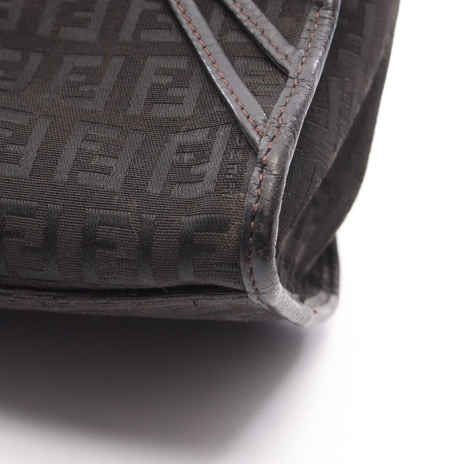 Fendi Handbag of Da Ninebrown Canvas Leather — view 8