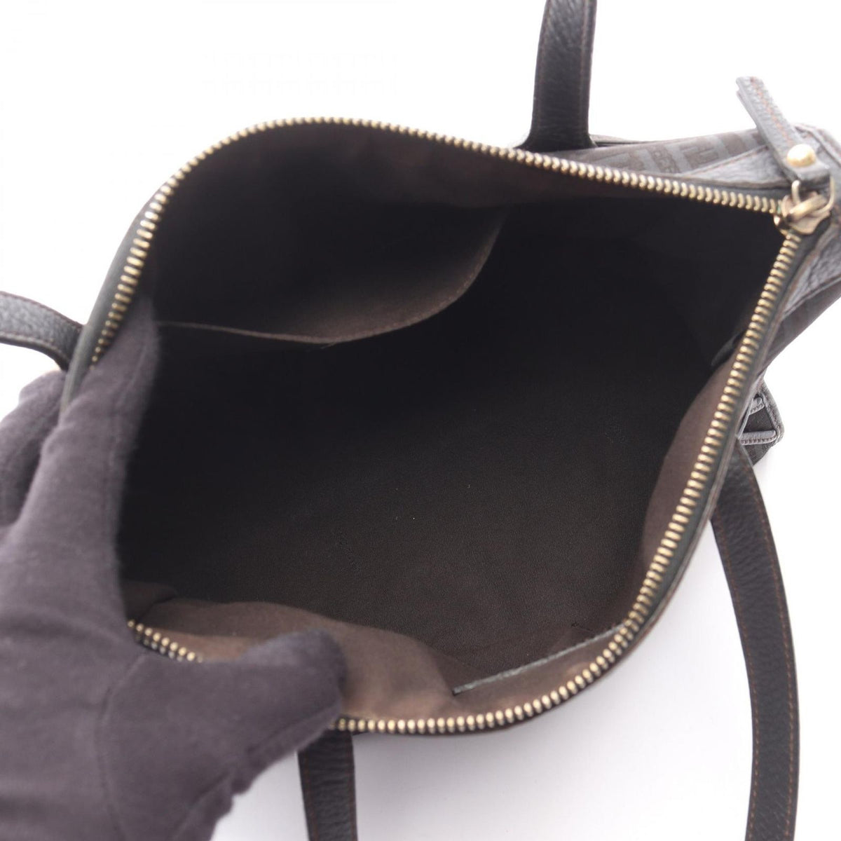 Fendi Handbag of Da Ninebrown Canvas Leather — view 3