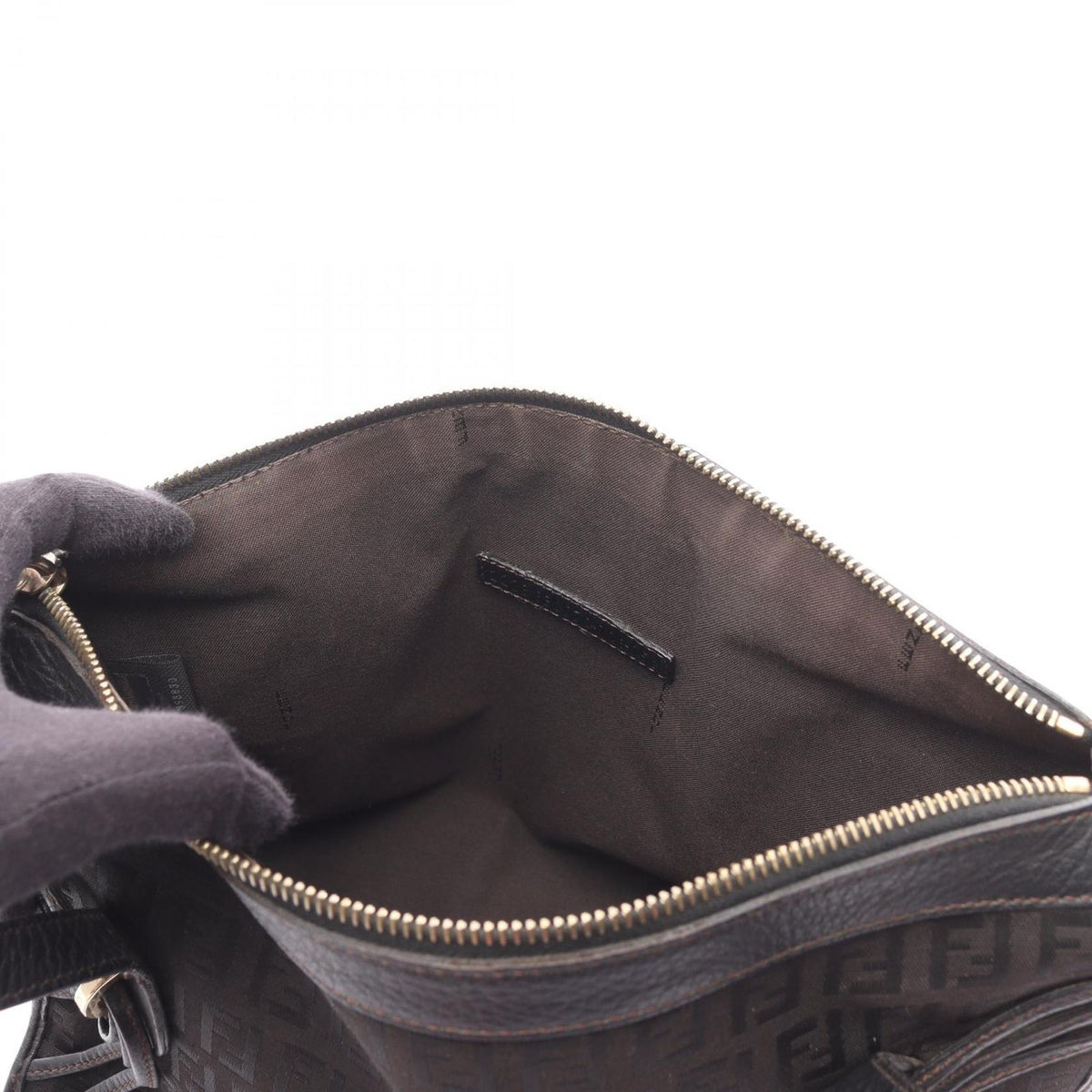 Fendi Handbag of Da Ninebrown Canvas Leather — view 5