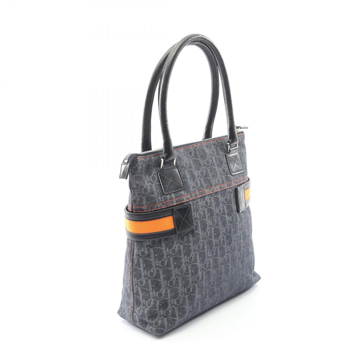 Dior Dio Tote Tobta Orange Denim Leather — view 2