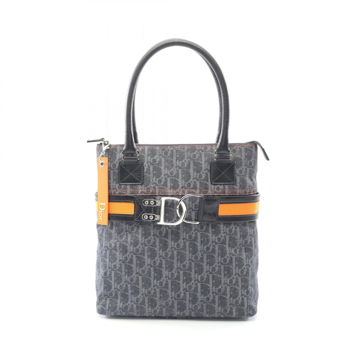 Dior Dio Tote Tobta Orange Denim Leather
