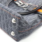 Dior Dio Tote Tobta Orange Denim Leather — view 5