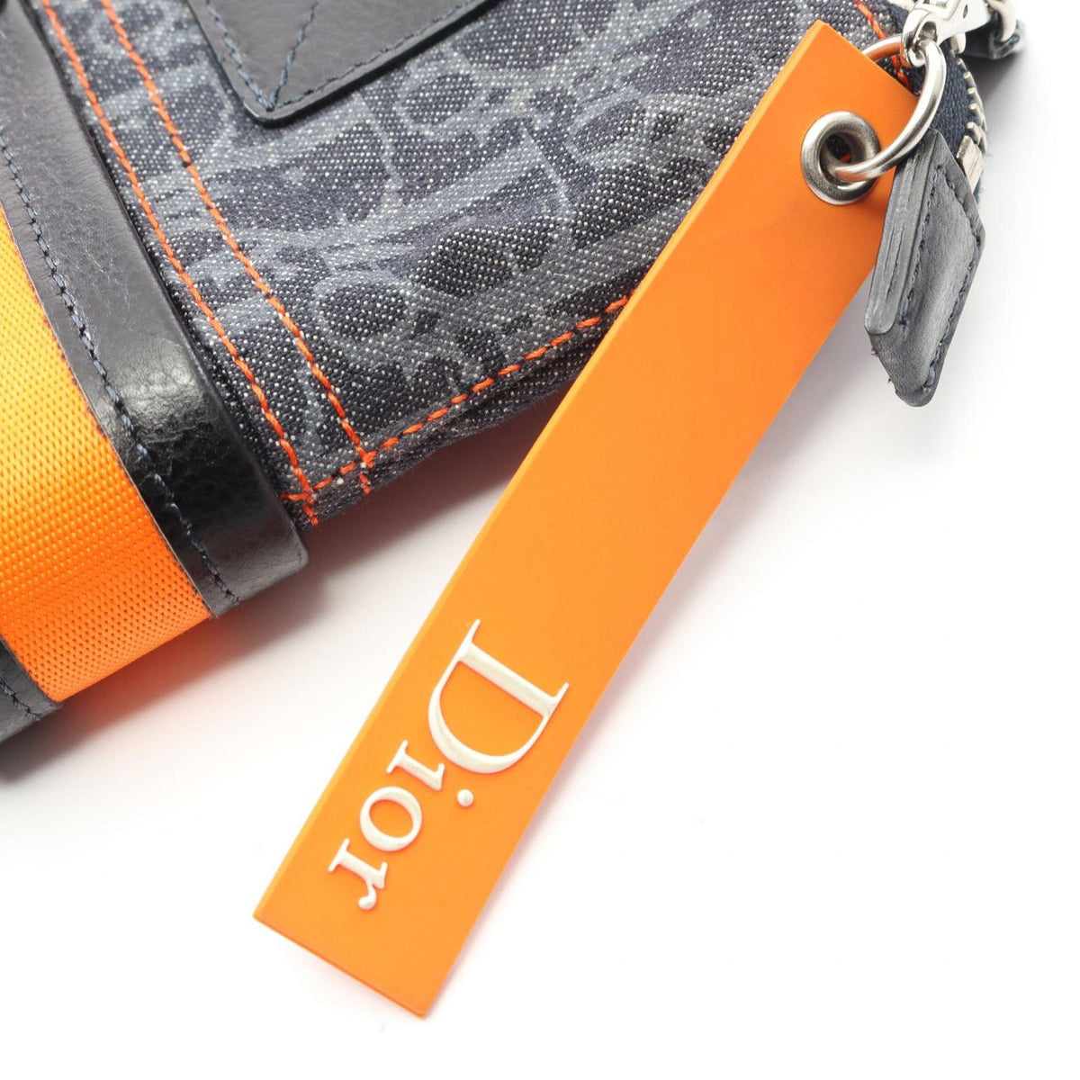 Dior Dio Tote Tobta Orange Denim Leather — view 7