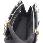 Dior Dio Tote Ladydio Cannage Black Leather Che — view 3