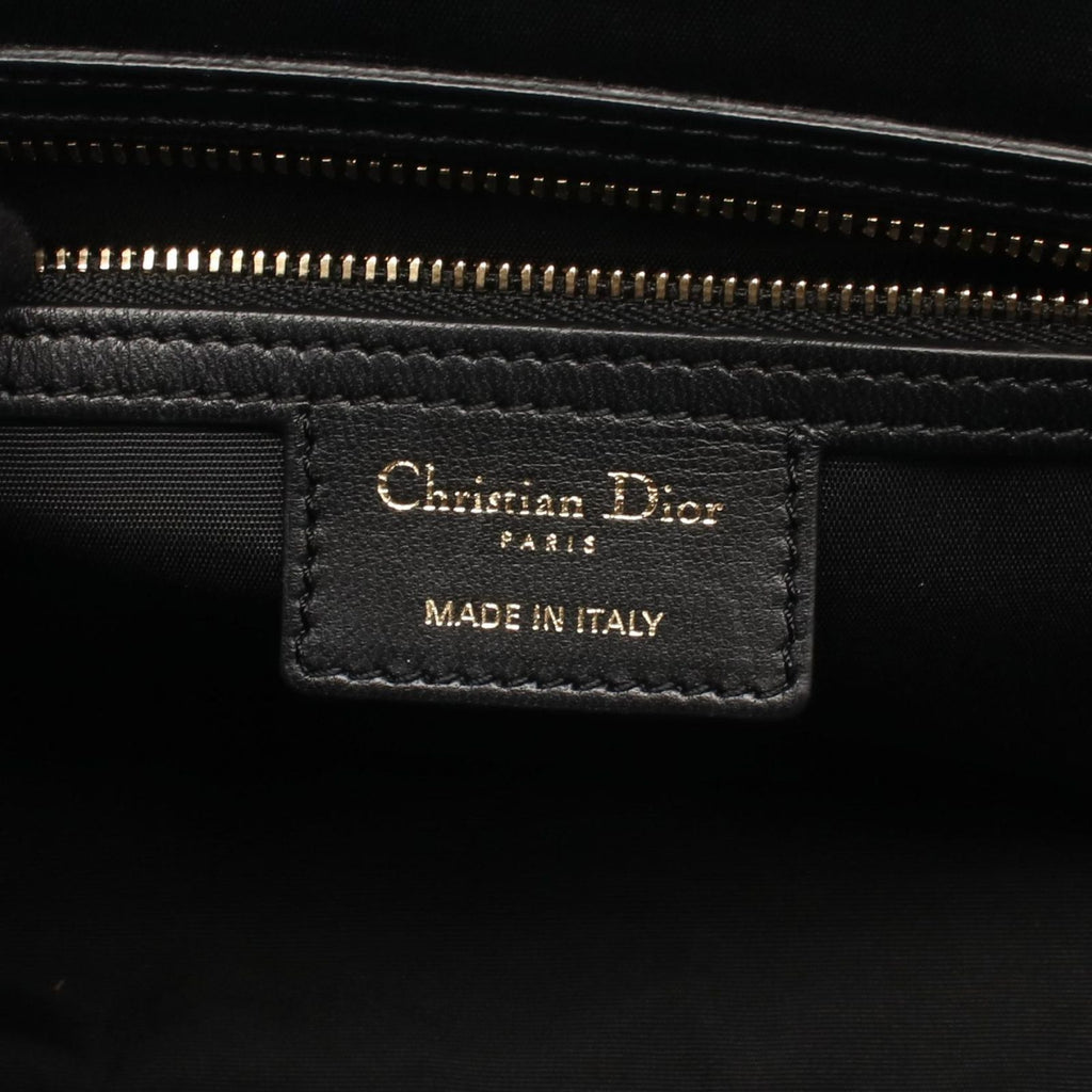 Dior Dio Tote Ladydio Cannage Black Leather Che — view 4