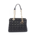 Dior Dio Tote Ladydio Cannage Black Leather Che
