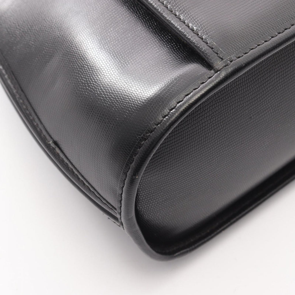 Celine Seri Handbag Sa Ninelelogo Black Leather Sa Ninele Logo — view 5