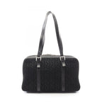 Celine Seri Shoulder Bag Black Leather