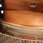 Dior Dio Shoulder Bag tosnine Tobta Beige Canvas Leather — view 8