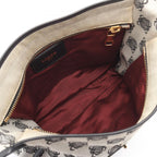 Loewe Shoulder Bag Anagram Gray Black Canvas Leather — view 3