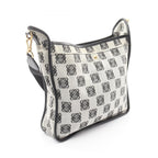 Loewe Shoulder Bag Anagram Gray Black Canvas Leather — view 2