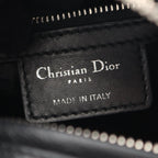 Dior Dio Handbag Ladydio Cannage Black Leather 2-Way Tote — view 4