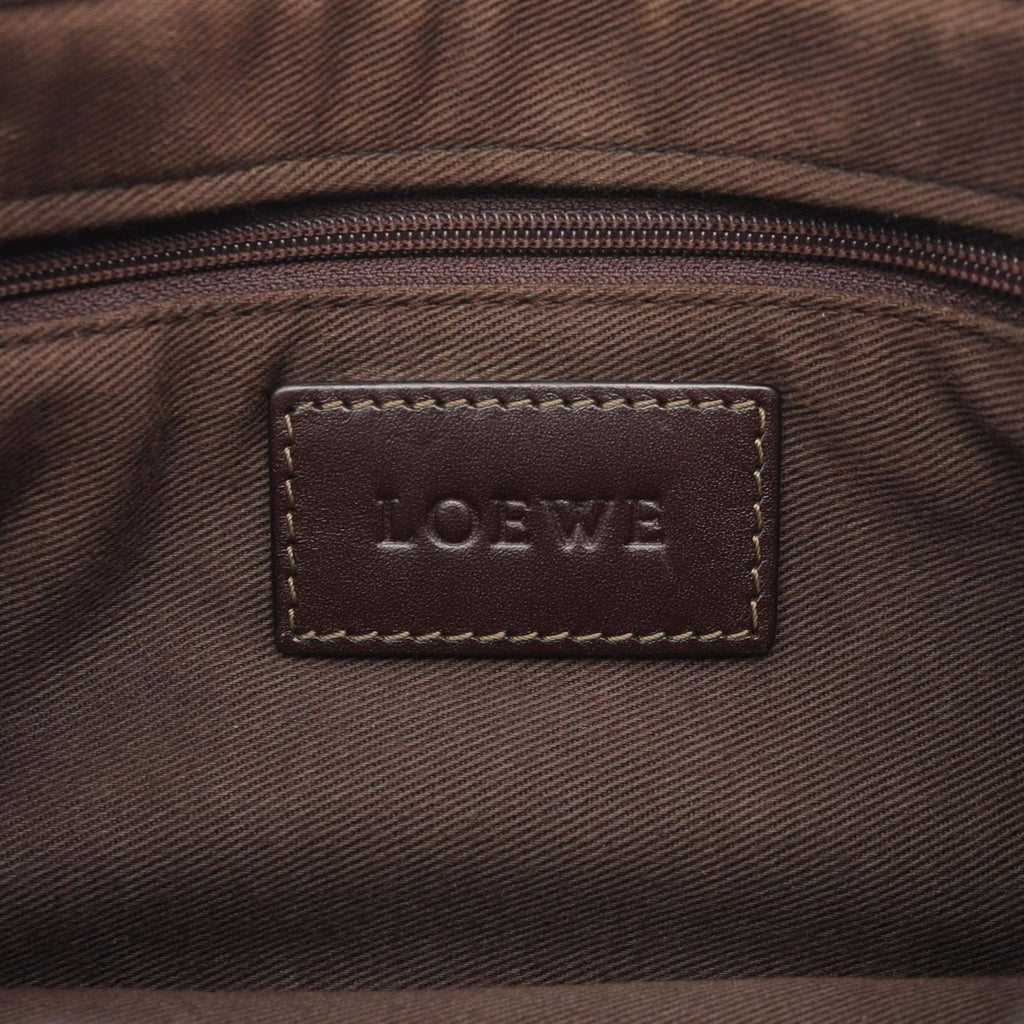 Loewe Shoulder Bag Anagram Da Ninebrown Canvas Leather — view 4