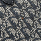 Dior Dio Handbag Tobta Denineta Zba Navy Canvas Leather — view 9