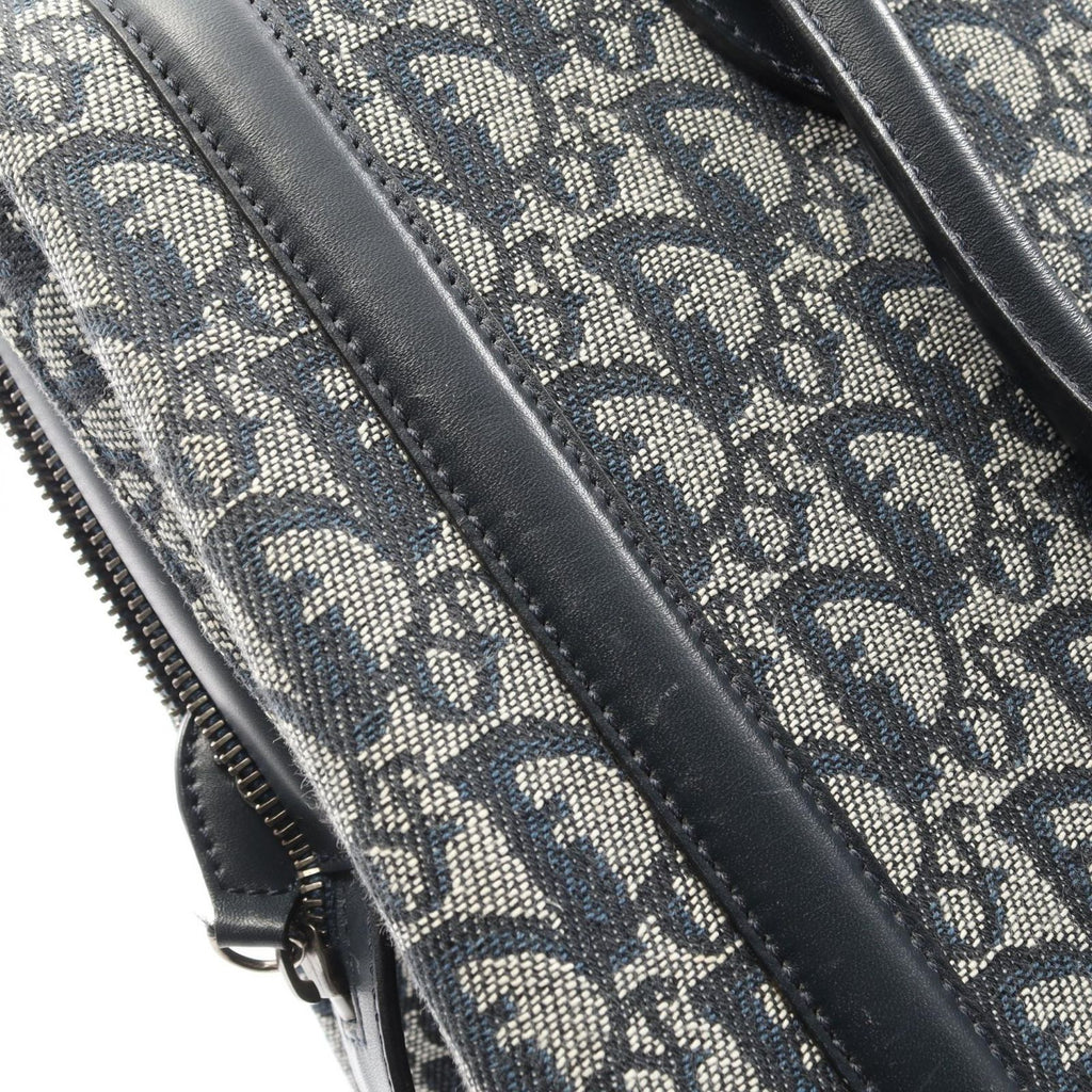 Dior Dio Handbag Tobta Denineta Zba Navy Canvas Leather — view 8