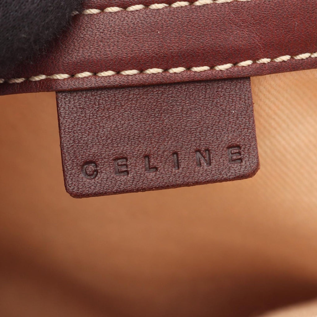 Celine Seri Handbag Beige Brown Canvas Leather — view 4