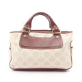 Celine Seri Handbag Beige Brown Canvas Leather