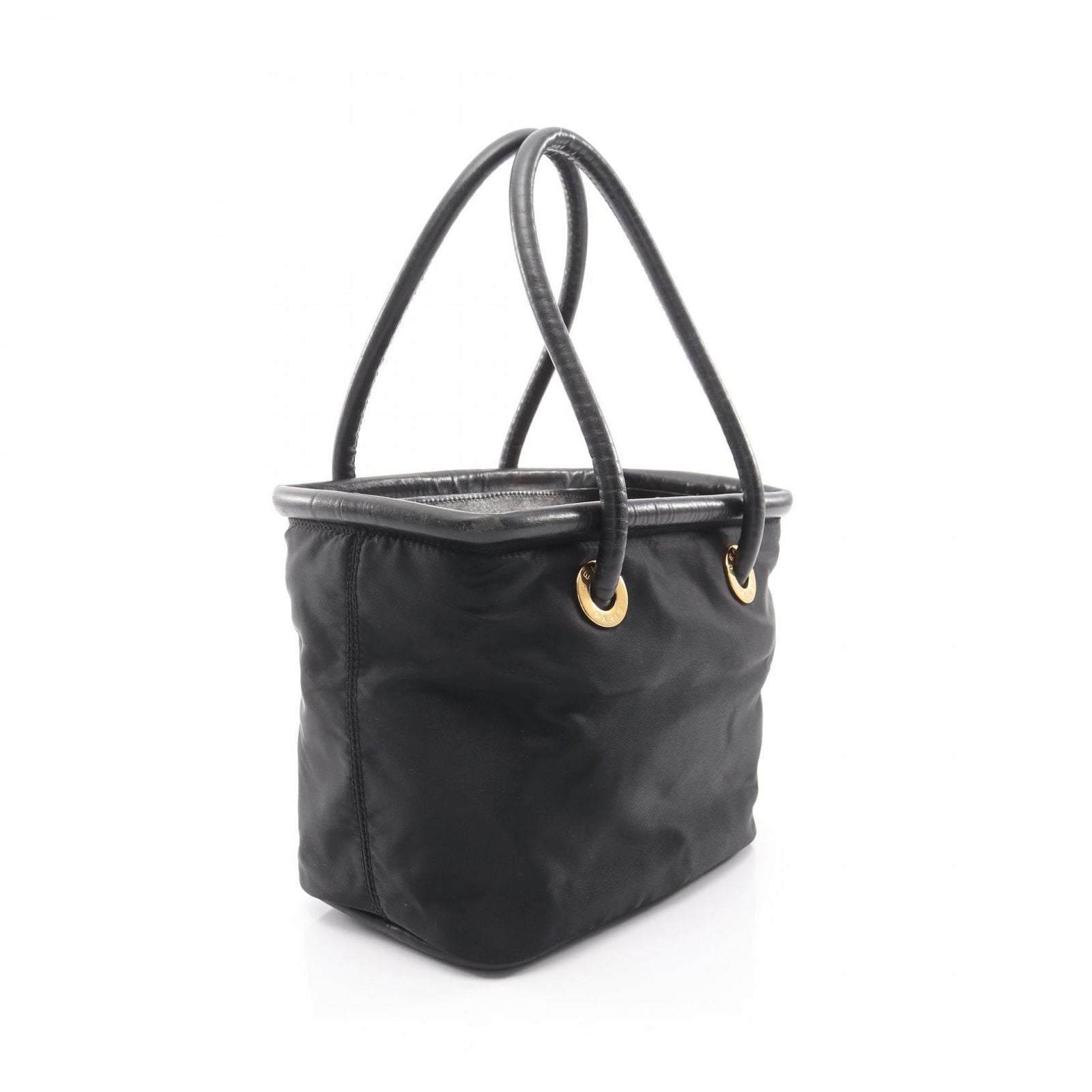 Celine Seri Handbag Sa Ninelelogo Black Nylon Leather — view 2