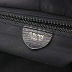 Celine Seri Handbag Sa Ninelelogo Black Nylon Leather — view 4