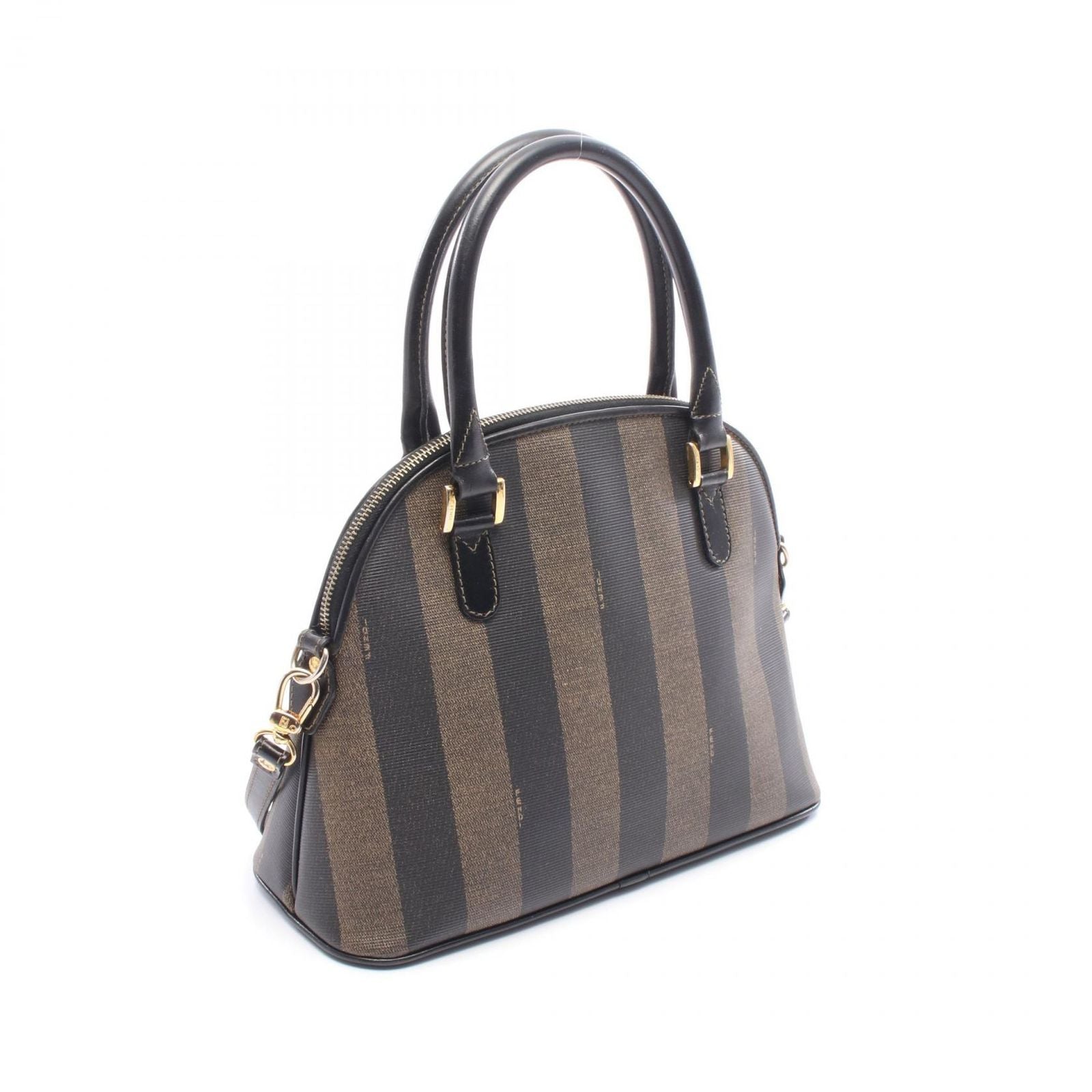 Fendi Shoulder Bag Pecan 2-Way Da Ninebrown Canvas Leather — view 2