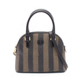 Fendi Shoulder Bag Pecan 2-Way Da Ninebrown Canvas Leather