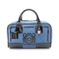 Loewe Handbag Amazona 28 Black Blue Patent Leather
